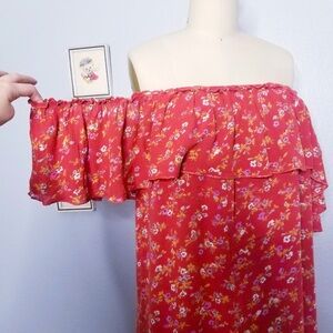 Urban outfitters kimchi blue floral off the shoulder mini dress size small